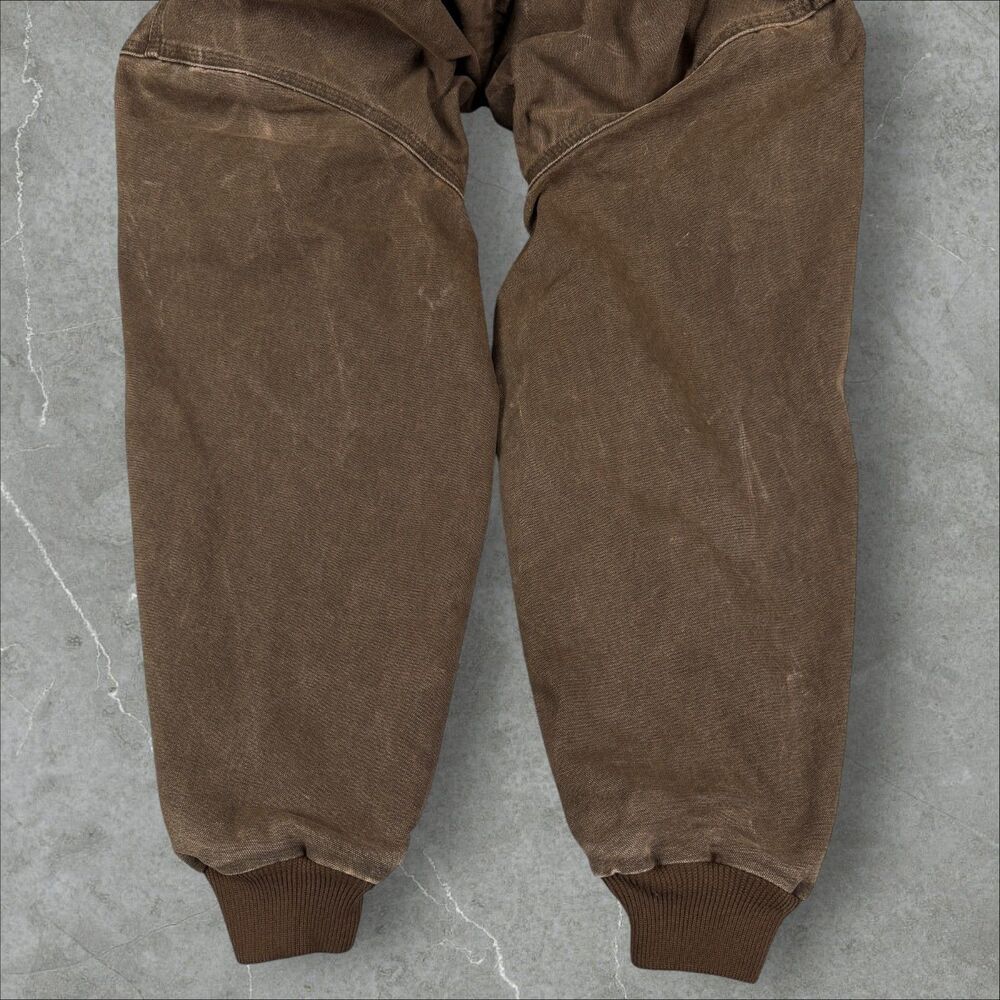 Vintage Y2K Carhartt J102 CHT Chestnut Brown Mesh Lined Sandstone Duck Bomber XL - Picture 7 of 7
